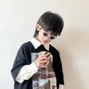 9815人付款淘宝儿童假发男孩日系鲻鱼头狼尾假发帅气拍