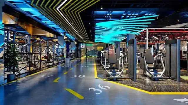 武汉东力阳光健身房装修设计效果图案例