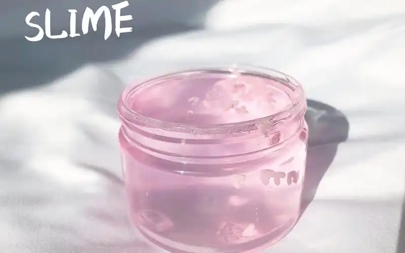 樱色渐变超透水晶泥史莱姆 后有混入扁珠 slime_yoyoko出品