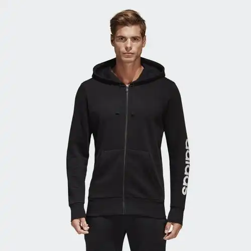 adidas阿迪达斯运动型格男子针织夹克黑s98796