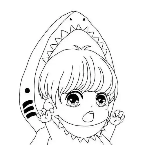 蔡徐坤卡通头像简笔画手绘1000帧!加长版鸡你太美!