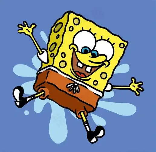 手绘动漫角色海绵宝宝图片psd模版下载