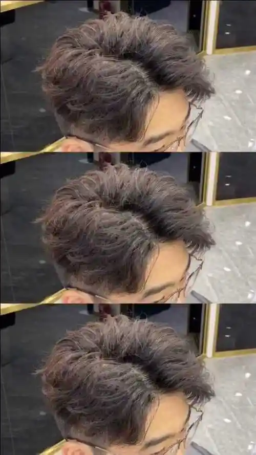 男士发型 三七分蝴蝶烫