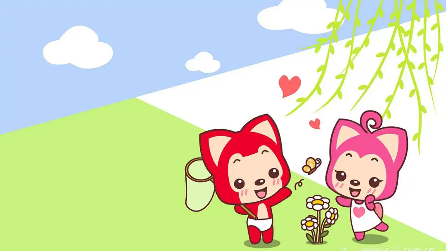 可爱的阿狸卡通图片电脑壁纸