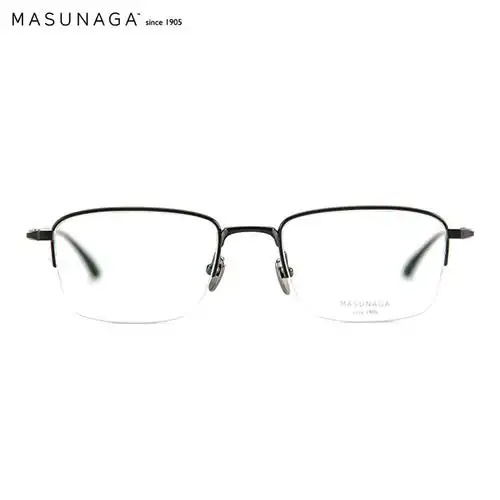 masunaga增永眼镜男女手工复古半框眼镜架配镜近视光学镜架mies