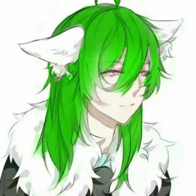 绿色头发男生动漫头像