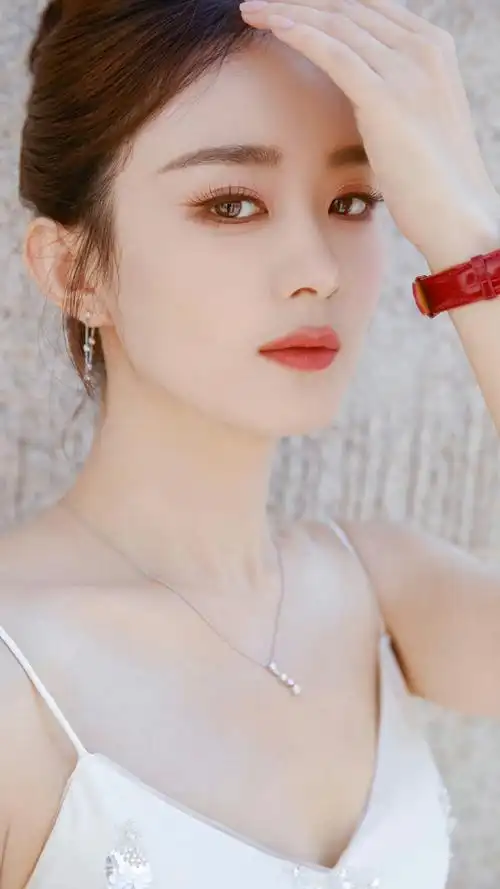 赵丽颖丸子头簪发