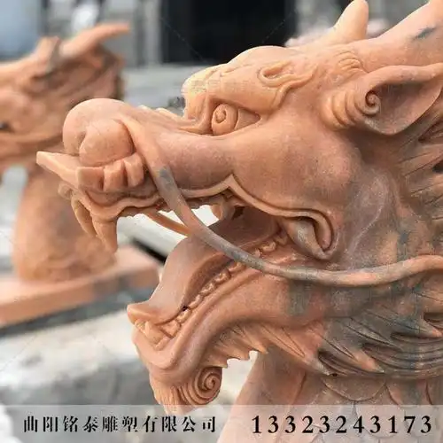 吐水龙头摆件家居水池摆放喷水龙头定制石雕龙头摆件 雕刻龙景观定制