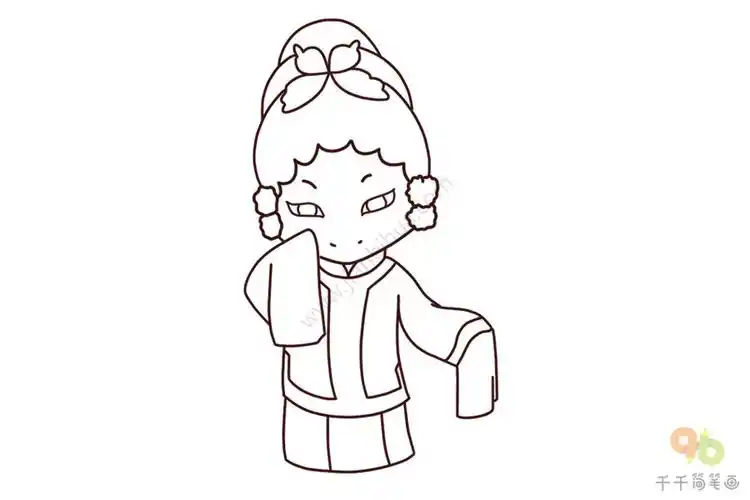 京剧《杨门女将》 穆桂英简笔画怎么画_戏曲人物大全简笔画