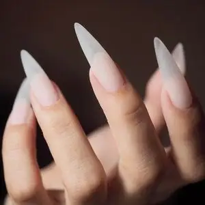 穿戴甲甲片凝胶制作超长尖形网红打版无痕透明全贴半贴指甲补充装