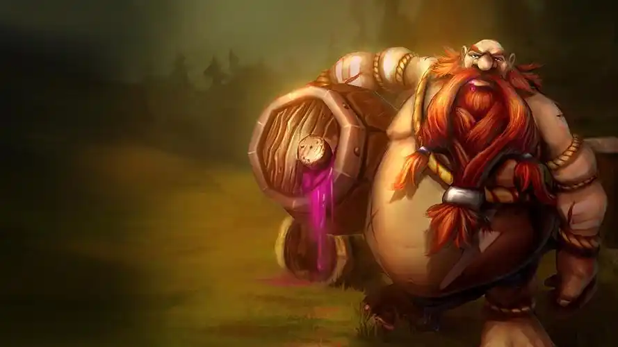 英雄联盟酒桶壁纸_lol游戏人物古加拉斯