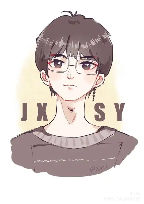 一些之前画的景老师_平涂q版饭绘真人景向谁依景向谁依绘画作品