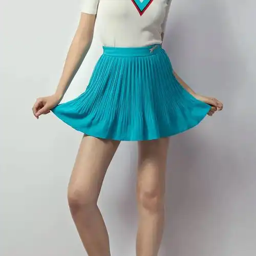 百搭性感显腿长百褶a字小短裙纯色半身裙女8211qi806 季 - 女装/女士