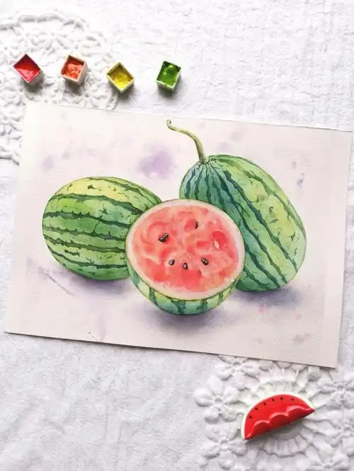 玖七水彩西瓜