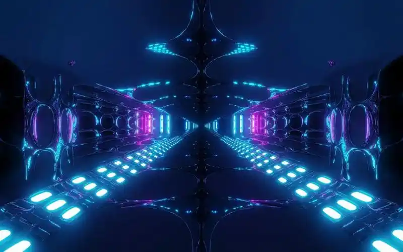 舞台背景 ▏a247 可无限循环播放 蓝色科技感灯光光管线条光线炫酷