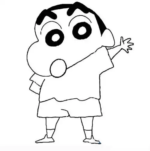 蜡笔小新简笔画画法卡通动漫简笔画蜡笔小新简笔画