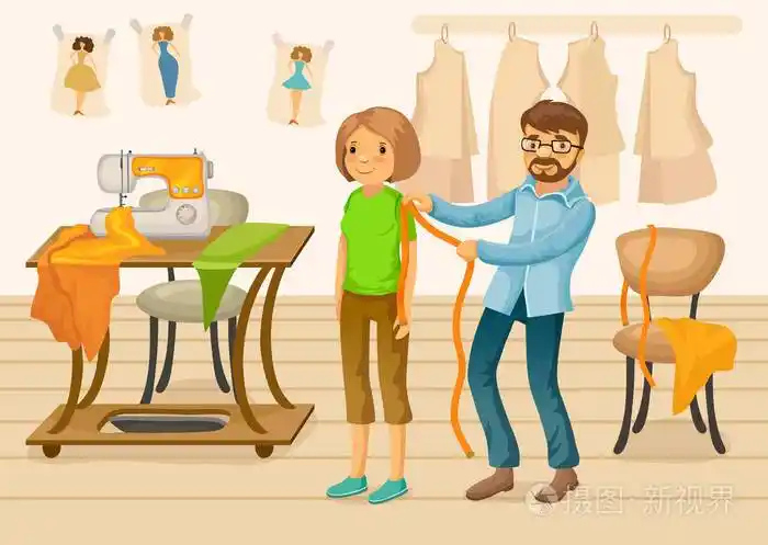 多彩的裁缝铺模板