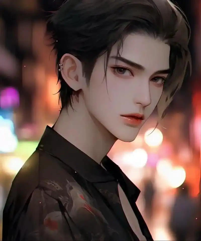 龙须背头是一种整体流向是往后走的,刘海区有两撮头发,形成龙须 - 抖