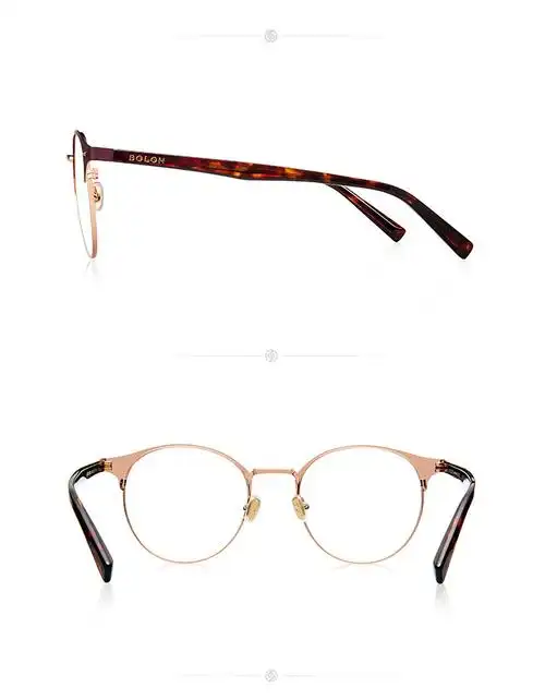 暴龙bolon2017新款女款金属圆形近视眼镜框光学架bj7003