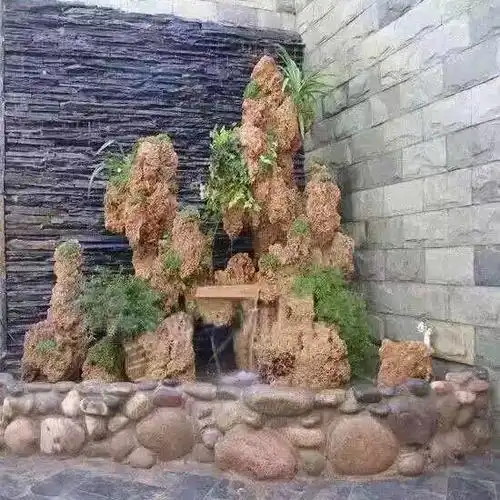 2年桂林沃德园林制作水泥塑石假山太湖石千层石斧劈石鹅卵石假山