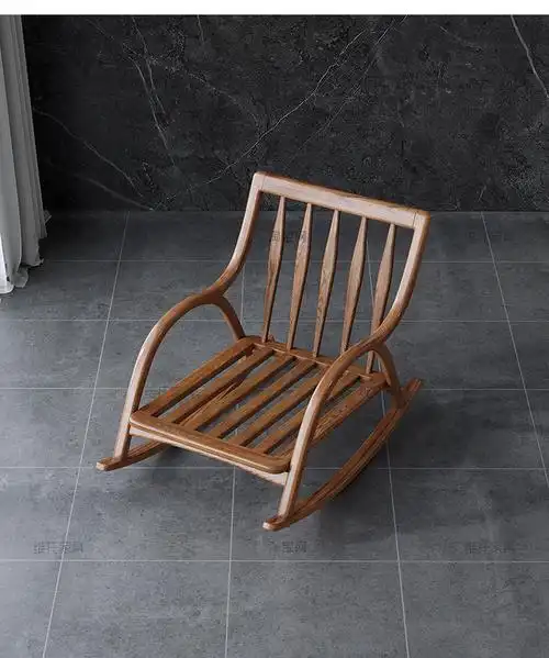 实木摇摇椅躺椅大人午休单人贵妃躺椅阳台家用休闲冬夏两用休闲椅