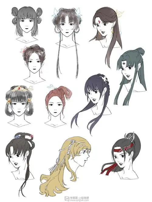 古风女性的发型设计