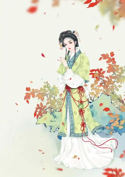 插画绘画壁纸封面古风,手绘水彩仕女〔 古风美人 〕作者 南宫阁