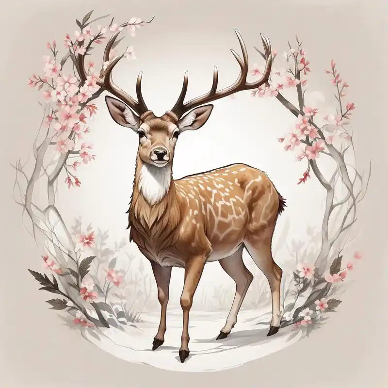 04梅花鹿头像系列95