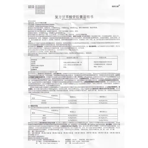 复方甘草酸苷胶囊(瑞阳)治疗慢性肝病,改善肝功能异常.