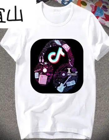 宜山抖音t恤红人抖音同款t恤短道具抖音衣服符号周边男女短袖 抖音9 l