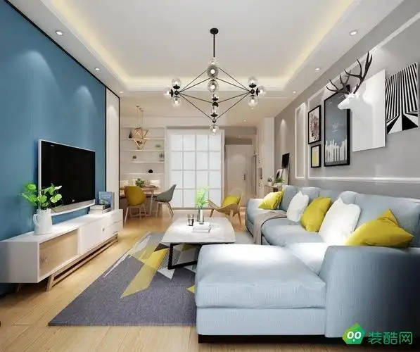 乌鲁木齐108平米北欧风格三室两厅装修案例图片昊天品居装饰北欧三室