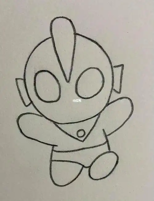 儿童卡通简笔画今日简笔画奥特曼内有教程可爱的奥特曼简笔画如何画