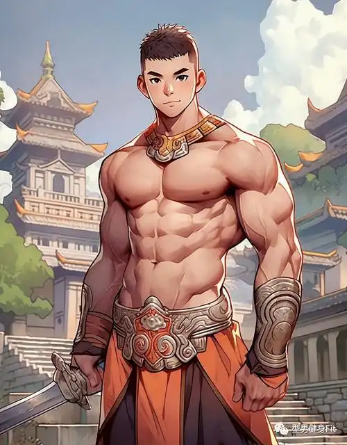 漫画里的肌肉男,超可爱