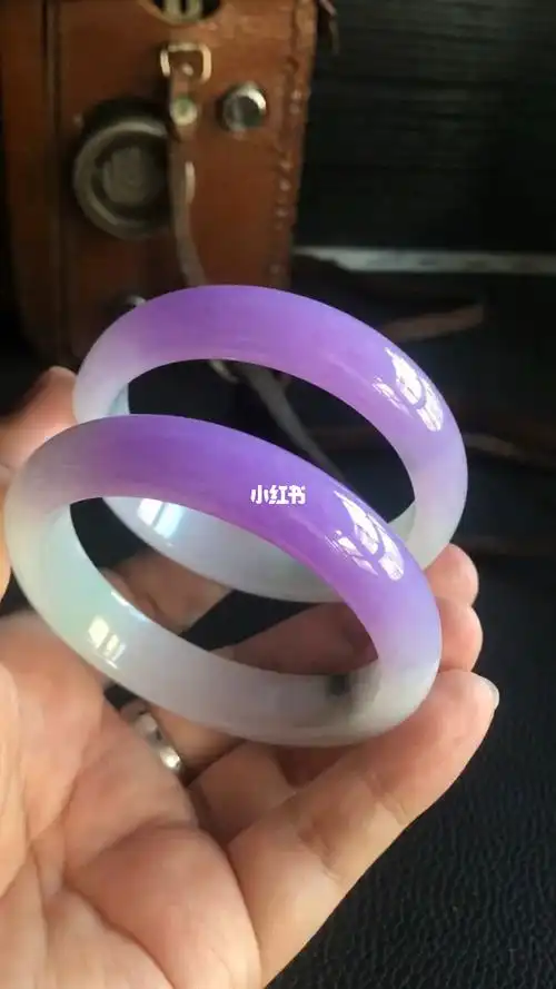 缅甸天然翡翠手镯紫色5557