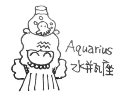 水瓶座动漫q版简笔画