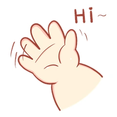 挥手打招呼你好hi可爱小胖手手势gif动态表情包