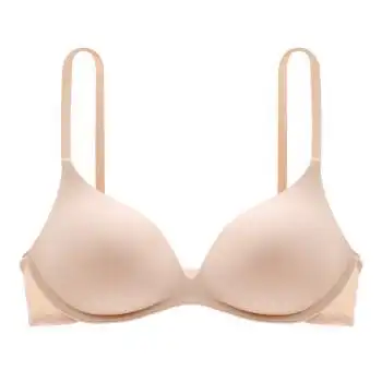 莫代尔舒适文胸女日本进口光面无痕深v文胸胸罩无钢圈聚拢小胸内衣女