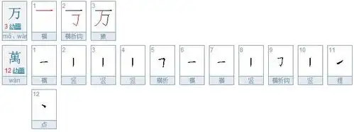 万的大写笔画是多少