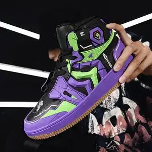 回力aj初号机联名限量版aj1高帮板鞋男鞋韩版潮流eva机甲运动潮鞋
