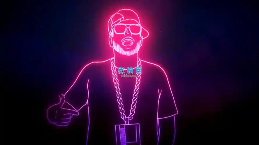 >酷炫动感动画说唱酒吧led动感视频