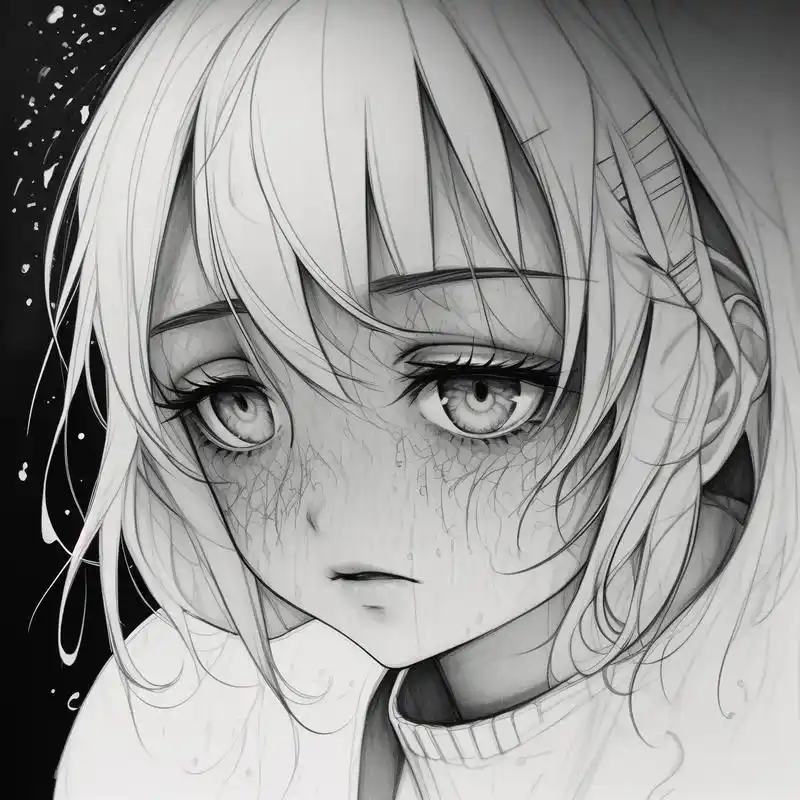 90伤感之歌,黑白素描头像94 沉浸在伤感歌曲的旋律中,这些黑白