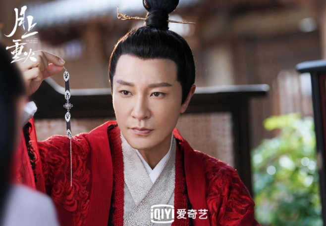 月上重火重烨扮演者李宗翰红衣古装剧照