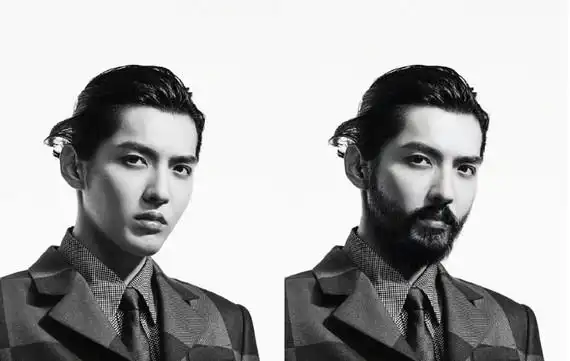 吴亦凡,吴亦凡加上胡子之后,摩登感更足了,感觉他就是那种自带时尚