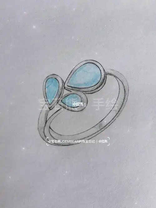 继续分享珠宝设计手绘今天画戒指
