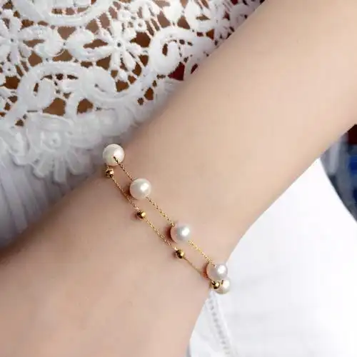 18k海水珍珠手链