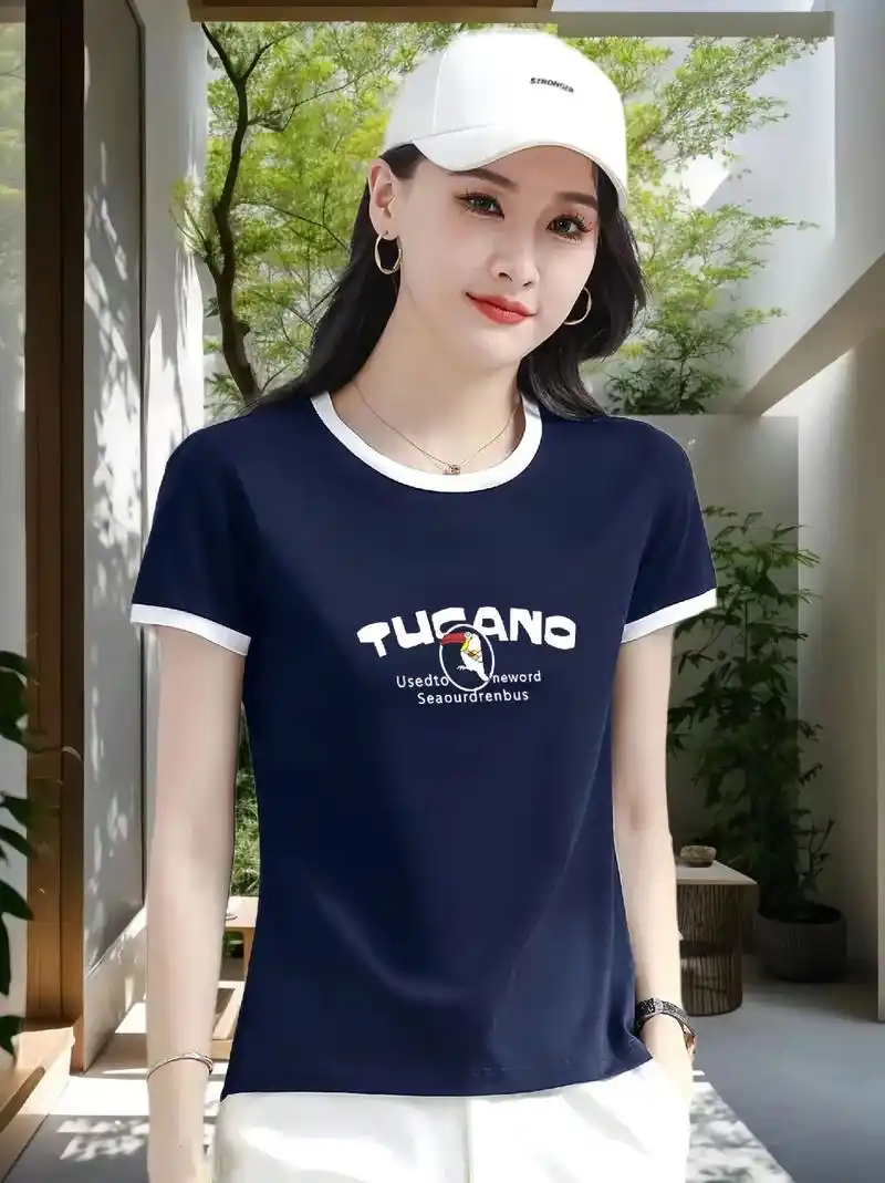 姐妹们,这款啄木鸟夏季新款时尚女装拼色短袖t恤,真的好舒服呀