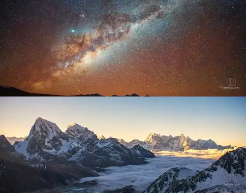 梦回2019,南极月,星空,日全食,非洲大陆上的长颈鹿以及马特洪峰下的