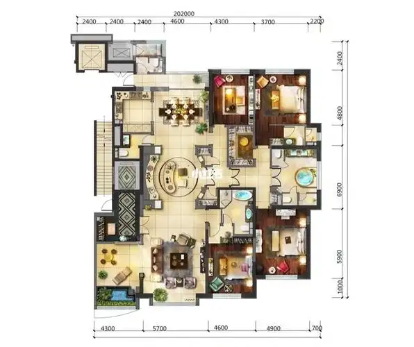 2015年豪宅奥森公园北门73350大平层