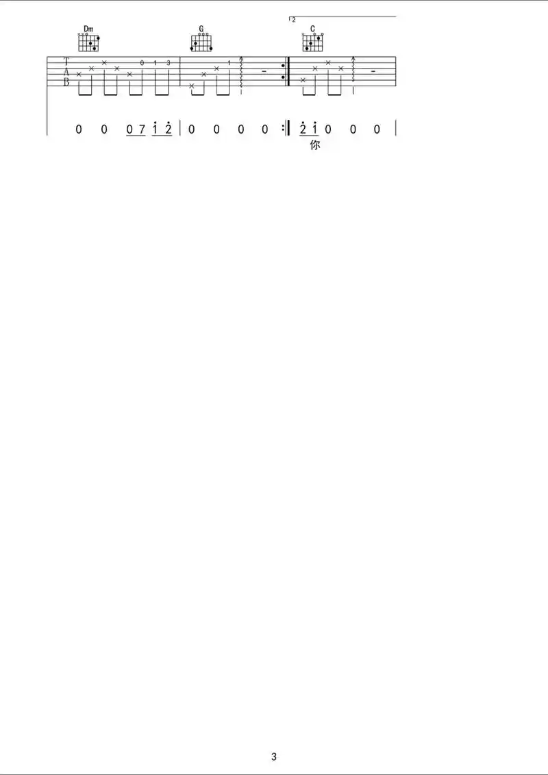 感激遇到你阿细吉他谱 - 抖音