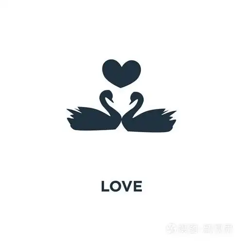 爱的图标黑色填充矢量图白色背景上的爱情符号可用于网络和移动